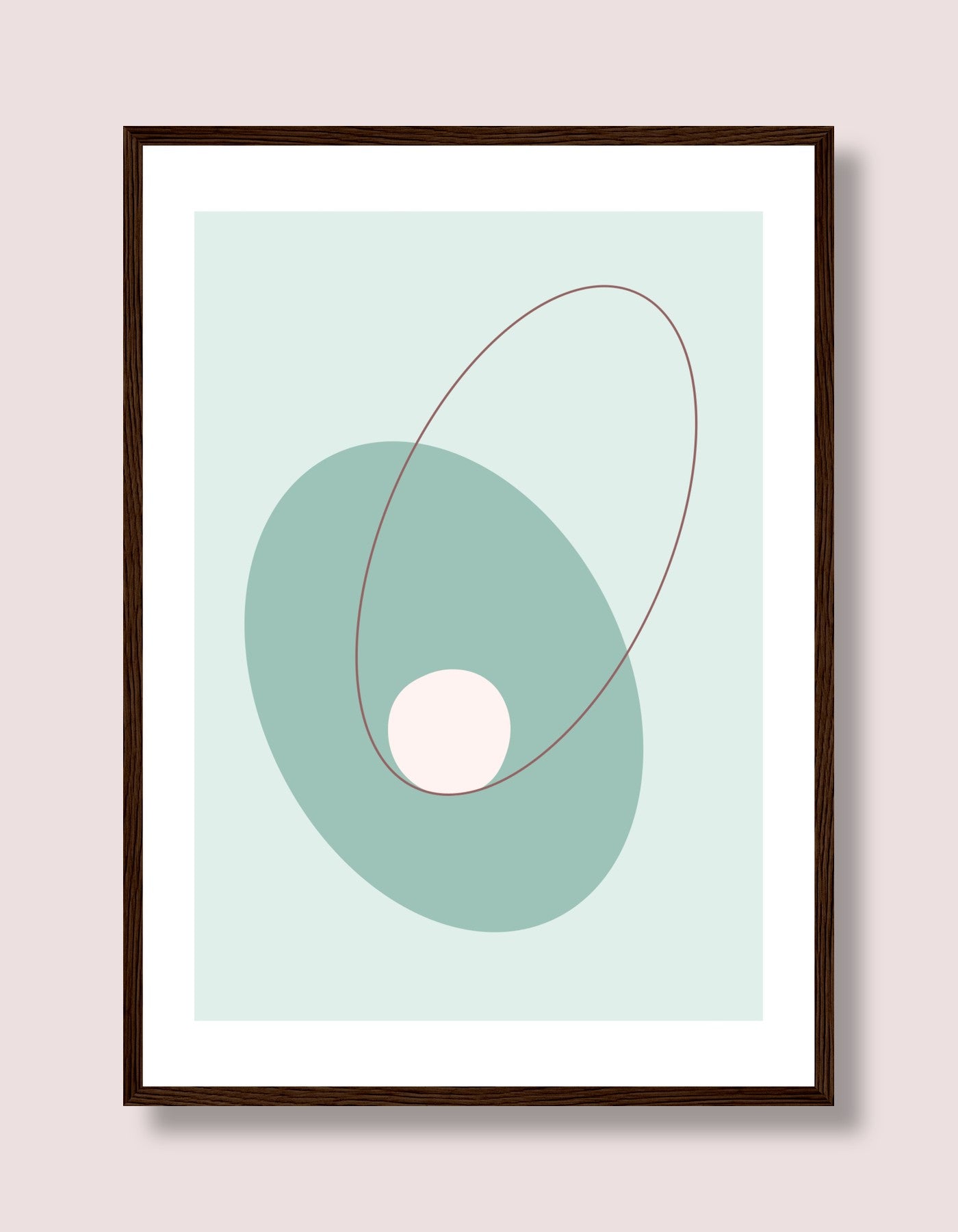 Triple Ellipse | Premium Matte Wooden Framed Poster | Minimalist Design | Home Decor | Wall Art